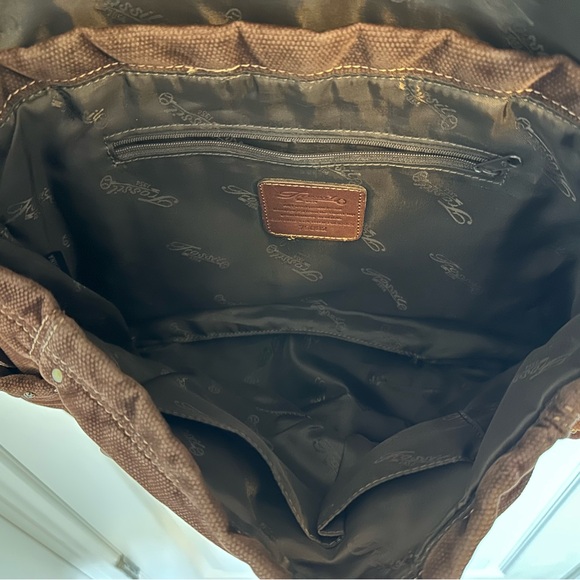 Fossil Chocolate Brown Messenger Bag with Decorative Strap - Picture 10 of 11